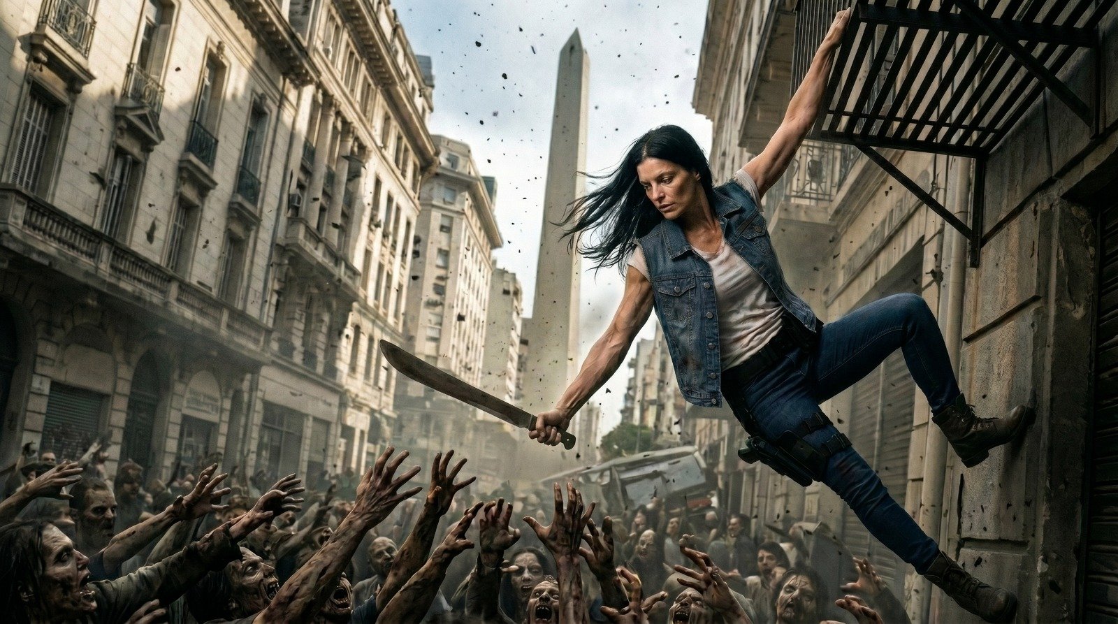 Avatar femenino superviviente entre zombis en Buenos Aires — Dos Players